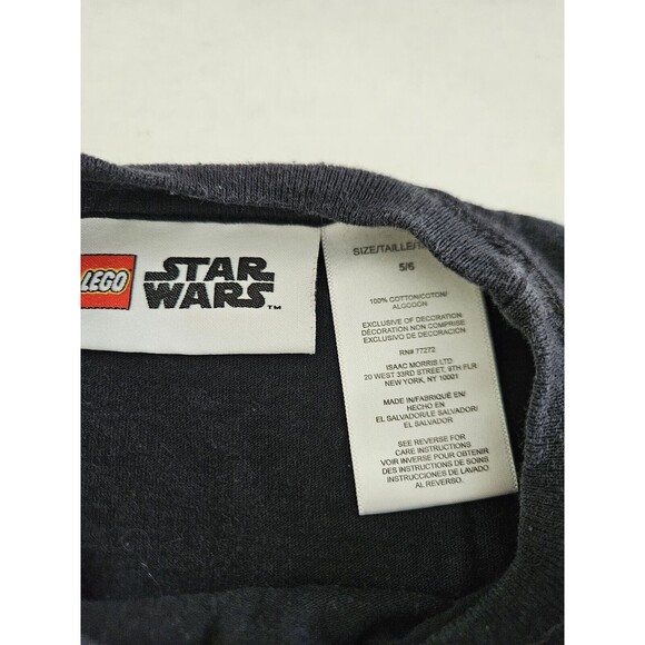 Lego Star Wars Darth Vader Dark Side Shirt Size 5/6 Disney 100% Cotton - Picture 4 of 5